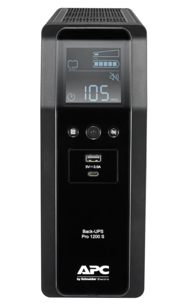 APC Back-UPS Pro BR1200SI - UPS - AC 220-240 V - 720 watt - 1200 VA - USB - výstupní konektory: 8 - černá