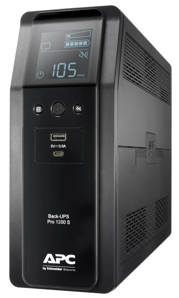 APC Back-UPS Pro BR1200SI - UPS - AC 220-240 V - 720 watt - 1200 VA - USB - výstupní konektory: 8 - černá