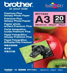 Brother Innobella Premium Plus BP71GA3 - Lesklý - A3 (297 x 420 mm) - 260 g/m? - 20 listy fotografický papír - pro Brother HL-J6000, MFC-J2340, J3540, J3940, J5630, J6580, J6583, J6983, J6995, J6997, J6999