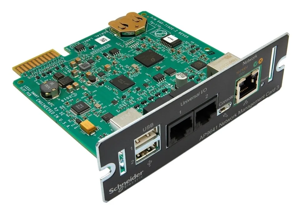 APC Network Management Card 3 with PowerChute Network Shutdown & Environmental Monitoring - Adaptér pro vzdálené řízení - 1GbE - 1000Base-T - pro P/N: SMT1000RM1U, SMT750RM1U, SRTL10KRM4UT, SRTL8KRM4UT, SRYL5K20XLT18, SRYL5K20XLT24