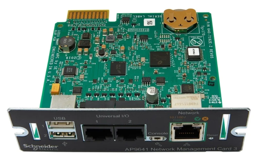 APC Network Management Card 3 with PowerChute Network Shutdown & Environmental Monitoring - Adaptér pro vzdálené řízení - 1GbE - 1000Base-T - pro P/N: SMT1000RM1U, SMT750RM1U, SRTL10KRM4UT, SRTL8KRM4UT, SRYL5K20XLT18, SRYL5K20XLT24