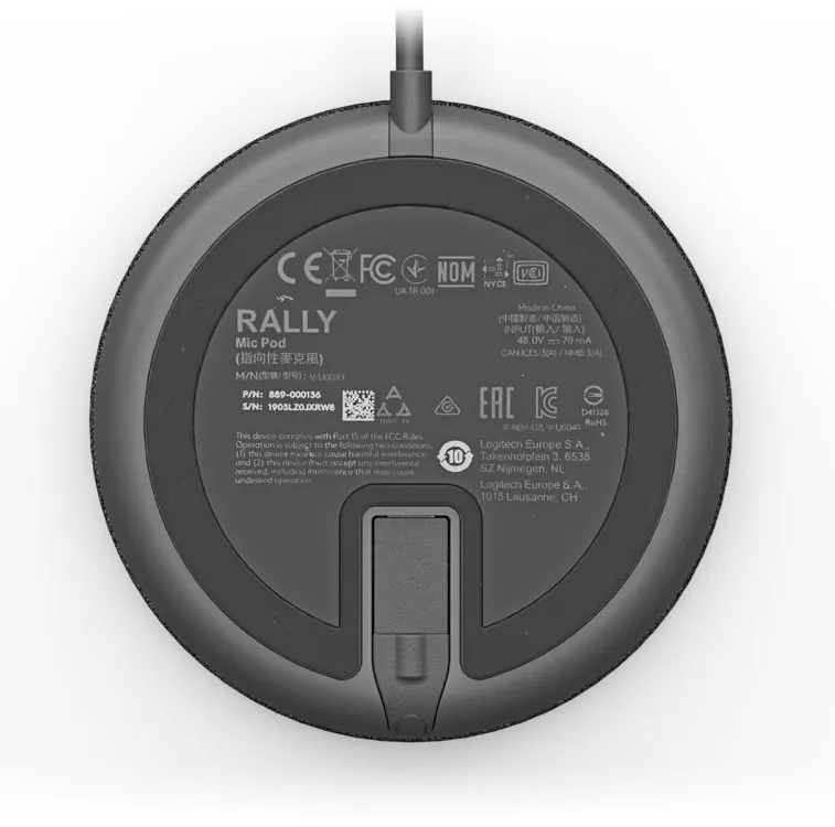 Logitech Rally Mic Pod - Mikrofon - pro Rally, Rally Plus, Rally Bar, Rally Bar Mini