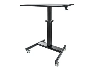 Startech Mobile Standing Desk, Portable Sit Stand Ergonomic Height Adjustable Cart on Wheels, Rolling Computer/Laptop Workstation Table with Locking One-Touch Lift for Teacher/Student - Mobile Sit Stand Desk (STSCART2) - Stůl k sezení/stání - mobilní - el