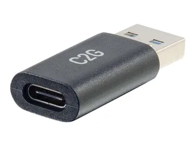 C2G USB C to USB Adapter - SuperSpeed USB Adapter - 5Gbps - F/M - USB adaptér - USB-C (F) reverzní do USB typ A (M) - USB 3.0 - lisovaný - černá