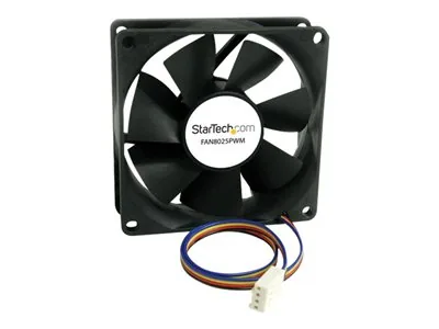 Startech 80x25mm Computer Case Fan with PWM - Pulse Width Modulation Connector - computer cooling Fan - 80mm Fan - pwm Fan (FAN8025PWM) - Ventilátor skříně - 80 mm - černá