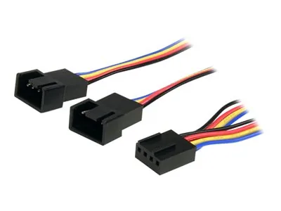 StarTech 12in 4 Pin Fan Power Splitter Cable - F/M - 1ft Fan Y Cable - 1ft 4-pin Fan Splitter Cable (FAN4SPLIT12) - Rozdělovač napájení ventilátoru - 4-pinová PWM (pulsně šířková modulace) (F) do 4-pinová PWM (pulsně šířková modulace) (M) - 31 cm - pro P/