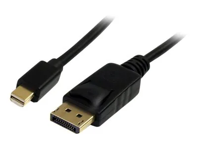 StarTech 1m Mini DisplayPort to DisplayPort 1.2 Cable DisplayPort 4k - Kabel DisplayPort - Mini DisplayPort (M) do DisplayPort (M) - 1 m - opatřený západkou - černá