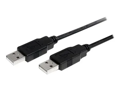 StarTech 2m USB 2.0 A to A Cable - M/M - 2m USB 2.0 aa Cable - USB a male to a male Cable (USB2AA2M) - Kabel USB - USB (M) do USB (M) - USB 2.0 - 2 m - černá - pro P/N: SV231HDMIUA