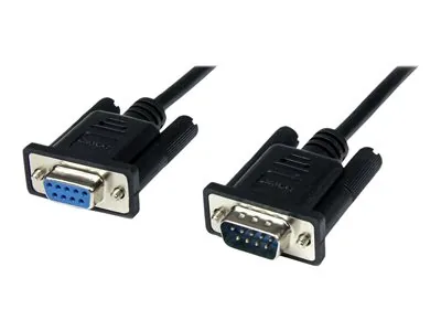 StarTech 1m Black DB9 RS232 Serial Null Modem Cable F/M - DB9 Male to Female - 9 pin Null Modem Cable - 1x DB9 (M), 1x DB9 (F), Black - Null modem kabel - DB-9 (F) do DB-9 (M) - 1 m - černá - pro P/N: 1P3FPC-USB-SERIAL, ICUSB2321F, ICUSB2324, ICUSB2324I,