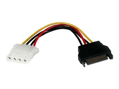 StarTech 6in SATA to LP4 Power Cable Adapter - F/M - Power adapter - SATA power (M) to 4 pin internal power (F) - 5.9 in - black - LP4SATAFM6IN - Adaptér napájení - SATA napájení (M) do 4 pinové interní napájení (F) - 15 cm - cerná - pro P/N: 25S22M2NGFFR