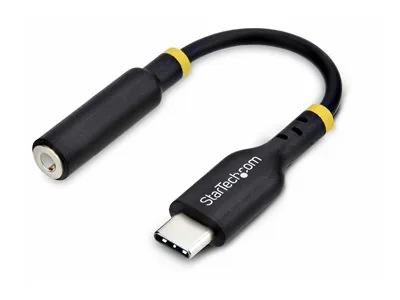Startech USB-C Audio Adapter to 3.5mm TRRS Jack, Headphone Aux Dongle - Adaptér USB-C/jack sluchátek - USB-C s piny (male) do 4 pólový mini jack se zdířkami (female) - 12.7 cm - černá