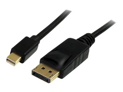 StarTech 3m Mini DisplayPort to DisplayPort 1.2 Cable DisplayPort 4k - Kabel DisplayPort - DisplayPort (M) do Mini DisplayPort (M) - 3 m - černá