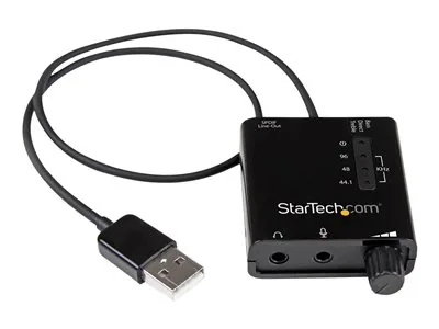 StarTech USB Sound Card w/ SPDIF Digital Audio & Stereo Mic - External Sound Card for Laptop or PC - SPDIF Output (ICUSBAUDIO2D) - Zvuková karta - 24 bitů - 96 kHz - stereo - USB 2.0 - pro P/N: MU15MMS, MU6MMS