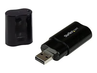 StarTech USB Sound Card - 3.5mm Audio Adapter - External Sound Card - Black - External Sound Card (ICUSBAUDIOB) - Zvuková karta - stereo - USB 2.0 - pro P/N: MU15MMS, MU6MMS, TB33A1C
