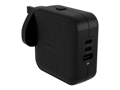 Targus HyperJuice - Síťový adaptér - GaN - 70 watt - QC 3.0, Power Delivery 3.0 + PPS - 3 výstupní konektory (USB, 2 x USB-C) - černá