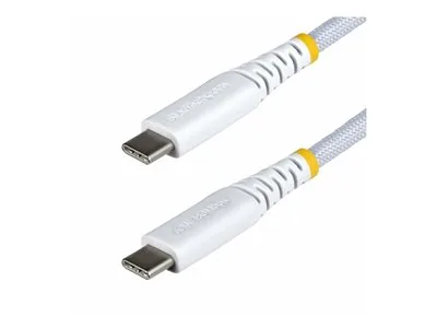StarTech - USB kabel - USB-C (M) do USB-C (M) - USB 2.0 - 3 A - 2 m - USB Power Delivery (60W), podpora Power Delivery 2.0, drsný, rovný - bílá