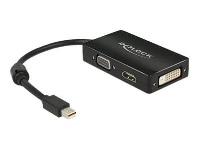 Delock Delock Adapter mini Displayport 1.1 male > VGA / HDMI / DVI female Passive - Nástroj pro převod videa - DisplayPort - DVI, HDMI, VGA - černá