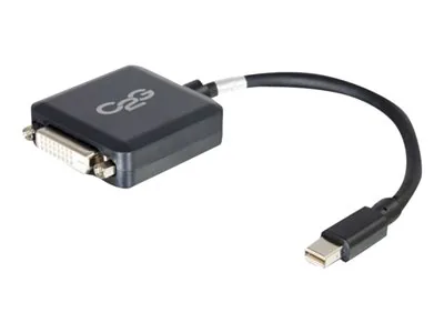 C2G 20cm Mini DisplayPort to DVI Adapter - Thunderbolt to Single Link DVI-D Converter M/F - Black - Kabel DisplayPort - Mini DisplayPort (M) do DVI-D (F) - 20 cm - černá