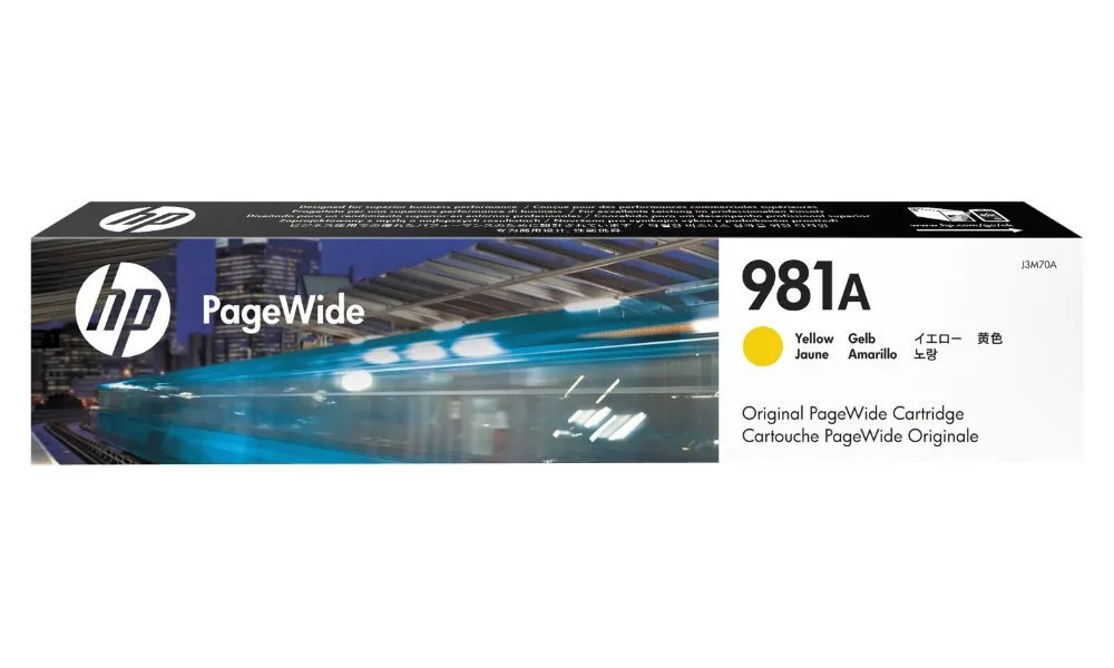 HP 981A - 69 ml - žlutá - originální - PageWide - inkoustová cartridge - pro PageWide Enterprise Color MFP 586; PageWide Managed Color E55650