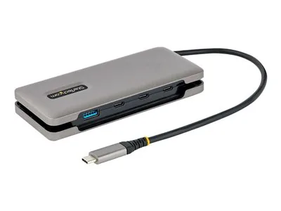 Startech 4-Port USB-C Hub, 1x USB-A and 3x USB-C Ports, USB 3.1 10Gbps, Bus Powered, USB Type C Hub with 9.8in (25cm) Wrap-Around Cable, Portable USB-C to USB-A Hub - USB Expansion Hub (HB31CM1A3CB) - Rozbočovač - 1 x USB 3.2 Gen 2 + 3 x USB-C 3.2 Gen 2 -