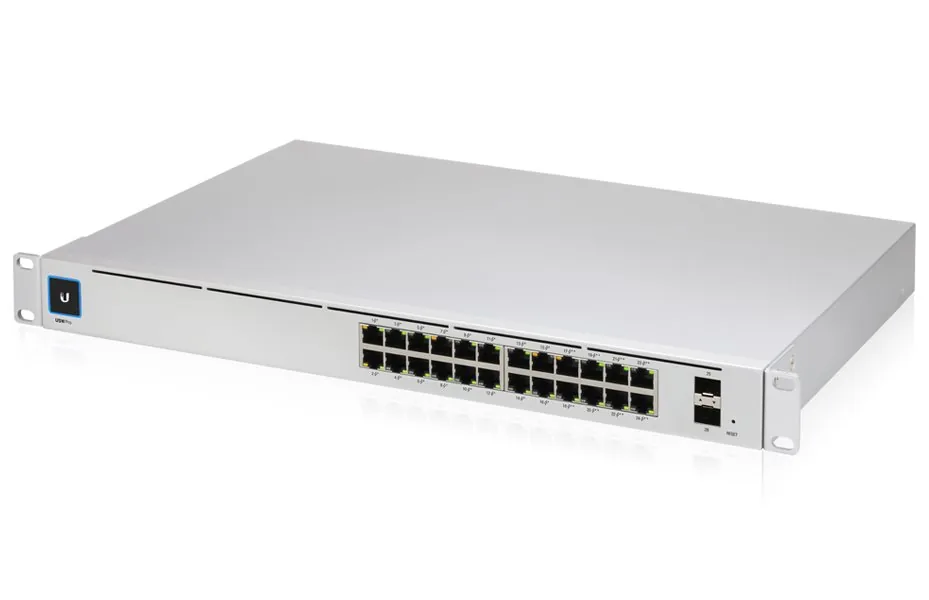 Ubiquiti UniFi Switch USW-Pro-24-POE - Přepínač - řízený - 24 x 10/100/1000 (16 PoE+, 8 PoE++) + 2 x 10 Gigabit SFP+ (uplink) - desktop, Lze montovat do rozvaděče - PoE++ (400 W)