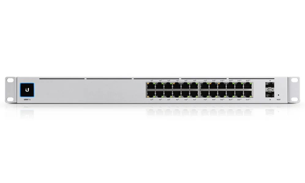 Ubiquiti UniFi Switch USW-Pro-24-POE - Přepínač - řízený - 24 x 10/100/1000 (16 PoE+, 8 PoE++) + 2 x 10 Gigabit SFP+ (uplink) - desktop, Lze montovat do rozvaděče - PoE++ (400 W)