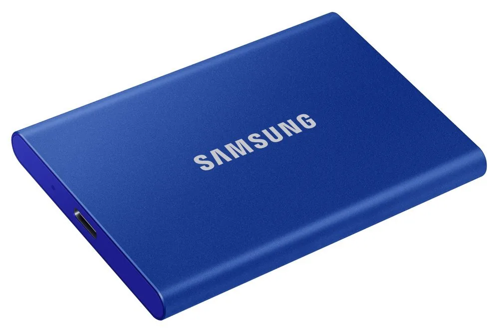 Samsung externí SSD 1TB T7 USB 3.2 Gen2 (prenosová rychlost až 1050MB s) modrá