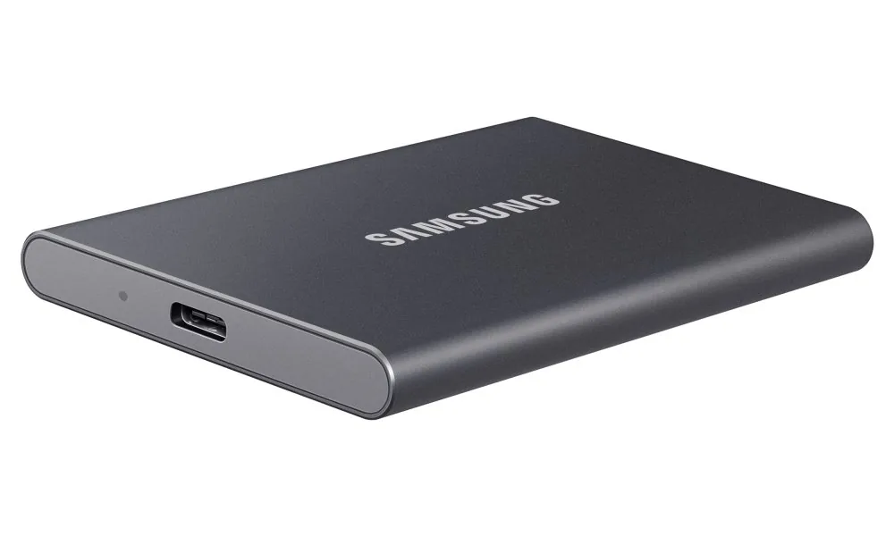 Samsung externí SSD 1TB T7 USB 3.2 Gen2 (prenosová rychlost až 1050MB s) šedá
