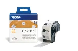 Brother DK-11221 - Černá na bílé - 23 x 23 mm 1000 štítky nálepky - pro Brother QL-1050, QL-500, QL-550, QL-560, QL-570, QL-650, QL-710, QL-720, QL-820