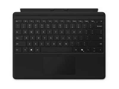 Microsoft Surface Pro Keyboard - Klávesnice - s trackpad, akcelerometr, zásobník pro nabíjení a skladování Surface Slim Pen 2 - QWERTY - Mezinárodní angličtina - černá - pro Microsoft Surface Pro 8, Pro 8 for Business, Pro 9, Pro 9 for Business, Pro 10 fo