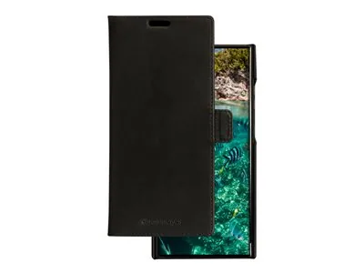 dbramante1928 Lynge - Pouzdro s klopou pro mobilní telefon - písmové hnědé úplety z udržitelné kůže - černá - pro Samsung Galaxy S23 Ultra
