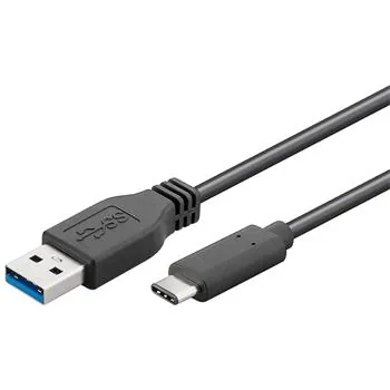 PremiumCord Kabel USB 3.2 konektor C male - USB 3.0 A male, černý, 2m
