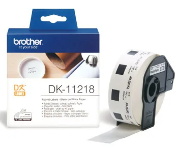Brother DK-11218 - Černá na bílé - Role (2,4 cm) 1000 kusy (1 role x 1000 nálepky - pro Brother QL-1050, QL-500, QL-550, QL-560, QL-570, QL-650, QL-720