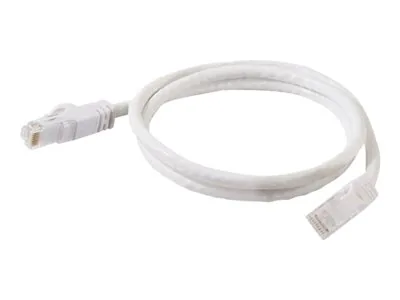 C2G Cat6 Booted Unshielded (UTP) Network Patch Cable - Patch kabel - RJ-45 (M) do RJ-45 (M) - 1 m - UTP - CAT 6 - lisovaný, provedení bez hrbolků, licna - bílá
