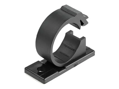 Startech 100 Adhesive Cable Management Clips Black, Network/Ethernet/Office Desk/Computer Cord Organizer, Sticky Cable/Wire Holders, Nylon Self Adhesive Clamp UL/94V-2 Fire Rated - Nylon 66 Plastic - TAA (CBMCC3) - Svorky kabelů - černá - kompatibilní s T