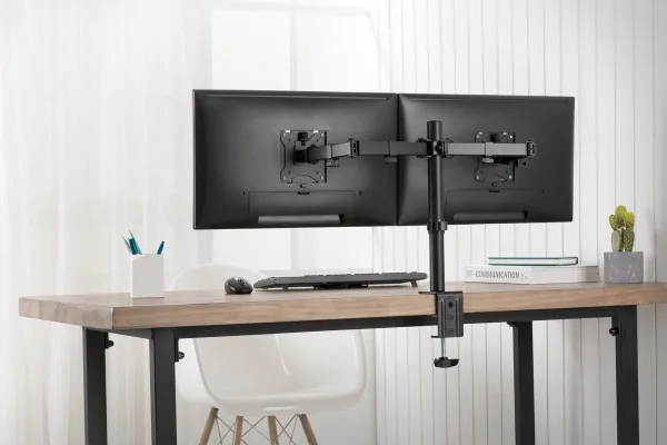 Digitus držák na dva monitory 15-32 ", 2x 8 kg (max.), Černé VESA: 75 x 75, 100 x 100