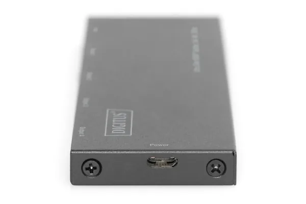 Digitus Ultra tenký HDMI Rozbočovač, 1x4, 4K / 60Hz HDR, HDCP 2.2, 18 Gbps, Micro USB napájeno