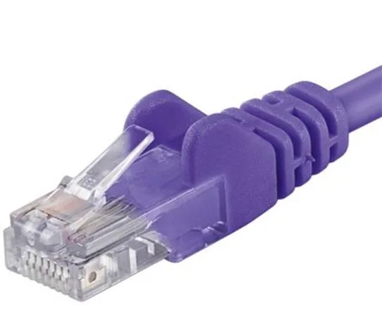 PremiumCord Patch kabel Cat6 UTP, délka 2m, fialová