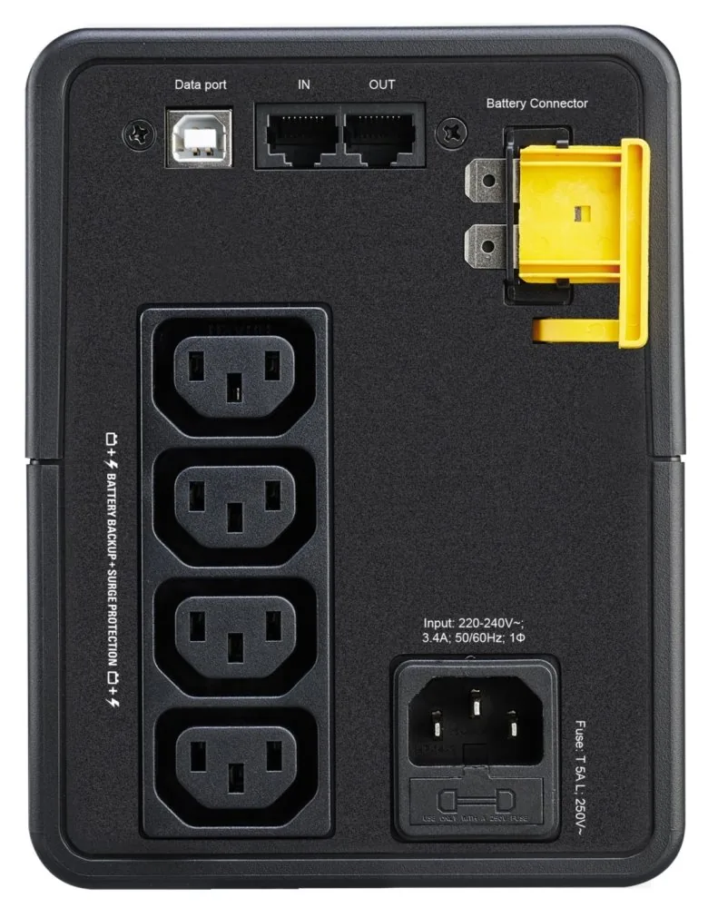APC Back-UPS BX Series BX750MI - UPS - AC 230 V - 410 watt - 750 VA - 9 Ah - výstupní konektory: 4