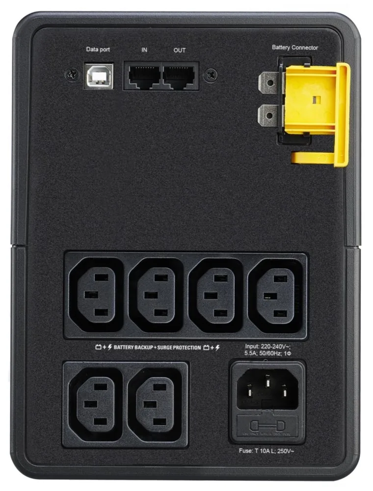 APC Back-UPS BX Series BX1200MI - UPS - AC 230 V - 650 watt - 1200 VA - 9 Ah - výstupní konektory: 6