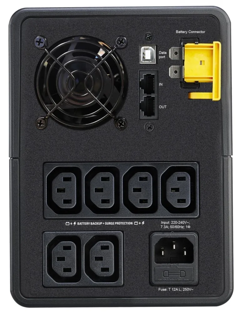 APC Back-UPS BX Series BX1600MI - UPS - AC 230 V - 900 watt - 1600 VA - 7 Ah - výstupní konektory: 6
