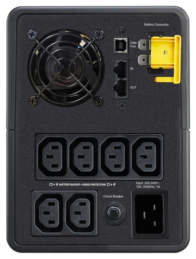 APC Back-UPS BX Series BX2200MI - UPS - AC 230 V - 1200 watt - 2200 VA - 9 Ah - výstupní konektory: 6