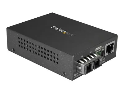 Startech Singlemode (SM) SC Fiber Media Converter for 10/100/1000 Network, 10km, Gigabit Ethernet, 1310nm, w/ Auto Negotiation, Gigabit Ethernet to Single Mode (SMF) SC Fiber Converter - Ethernet Over Fiber (MCMGBSCSM10) - Konvertor médií s optickými vlák