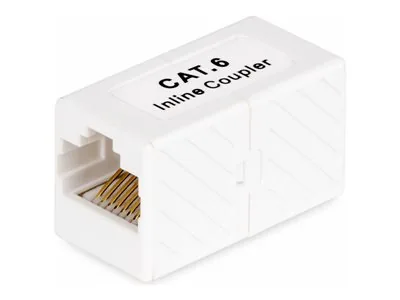 Startech RJ45 Coupler, Inline Cat6 Coupler, Female to Female (F/F) T568 Connector, Unshielded Ethernet Cable Extension (IN-CAT6-COUPLER-U1) - Síťový propojovací kabel - RJ-45 (F) do RJ-45 (F) - nestíněný - CAT 5/5e/6 - pasivní - bílá