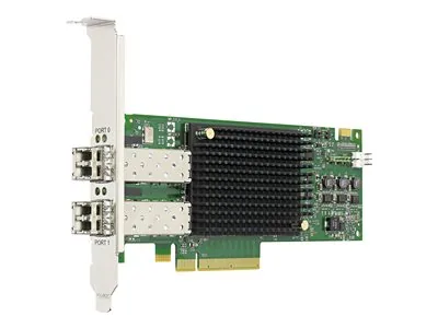Emulex LPe31002 Gen 6 (16Gb), dual-port HBA (upgradeable to 32Gb) - Adaptér hostitelské sběrnice - PCIe 3.0 x8 - 16Gb Fibre Channel x 2