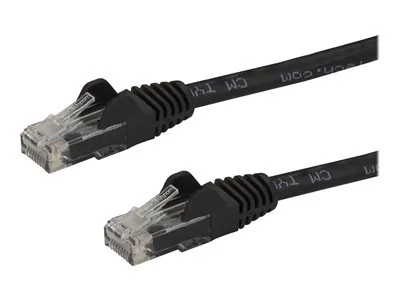 Startech 10m CAT6 Ethernet Cable, 10 Gigabit Snagless RJ45 650MHz 100W PoE Patch Cord, CAT 6 10GbE UTP Network Cable w/Strain Relief, Black, Wiring is UL Certified/TIA - Category 6 - 24AWG (N6PATC10MBK) - Patch kabel - RJ-45 (M) do RJ-45 (M) - 10 m - UTP