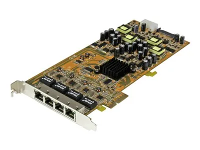 Startech 4 Port Gigabit PoE (Power over Ethernet) Card - PCIe Network Card - PoE / PoE+ Up to 25W Per Port - PCIe NIC - Gigabit Ethernet Card (ST4000PEXPSE) - Síťový adaptér - PCIe x4 - Gigabit Ethernet x 4