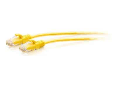 C2G 10ft (3m) Cat6a Snagless Unshielded (UTP) Slim Ethernet Network Patch Cable - Yellow - Patch kabel - RJ-45 (M) do RJ-45 (M) - 3 m - 4.8 mm - UTP - CAT 6a - lisovaný, provedení bez hrbolků - žlutá