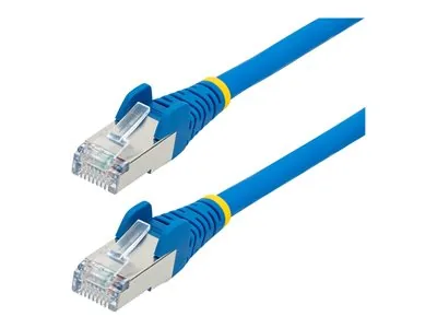 Startech 50cm CAT6a Ethernet Cable - Blue - Low Smoke Zero Halogen (LSZH) - 10GbE 500MHz 100W PoE++ Snagless RJ-45 w/Strain Reliefs S/FTP Network Patch Cord - Patch kabel - RJ-45 (M) do RJ-45 (M) - 50 cm - S/FTP - CAT 6a - IEEE 802.3bt - neobsahuje haloge