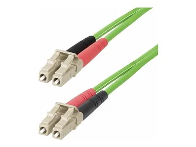 Startech 15m (50ft) LC to LC (UPC) OM5 Multimode Fiber Optic Cable, 50/125?m Duplex LOMMF Zipcord, VCSEL, 40G/100G, Bend Insensitive, Low Insertion Loss, LSZH Fiber Patch Cord - Patch kabel - LC/UPC multi-mode (M) do LC/UPC multi-mode (M) - 15 m - 15 m -
